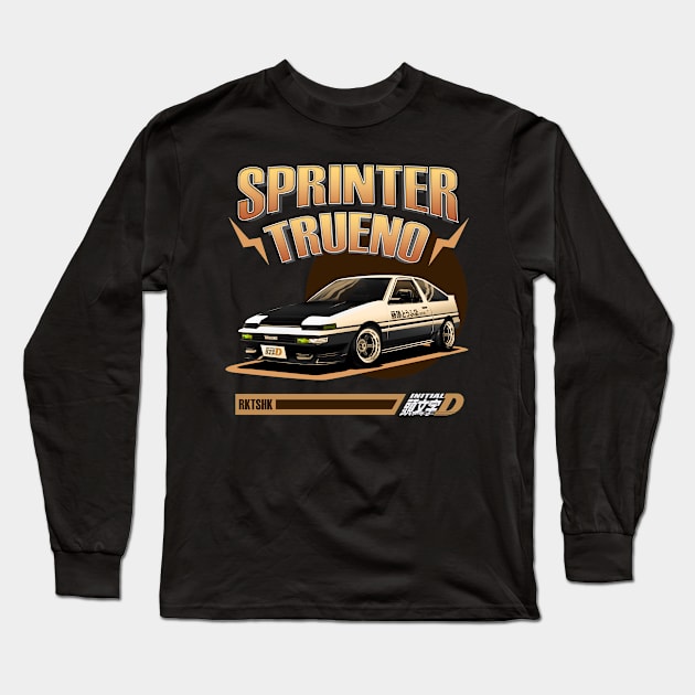 Initial d takumi toyota AE86 trueno Long Sleeve T-Shirt by ASAKDESIGNS